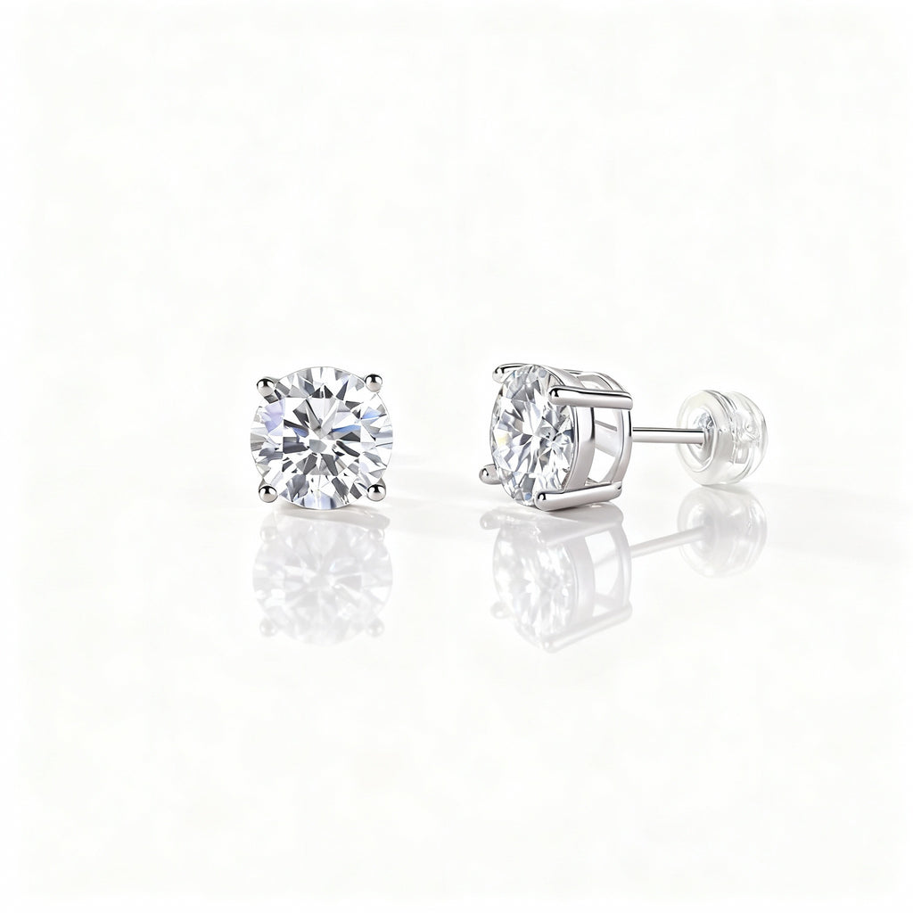 The Stella Solitaire Studs