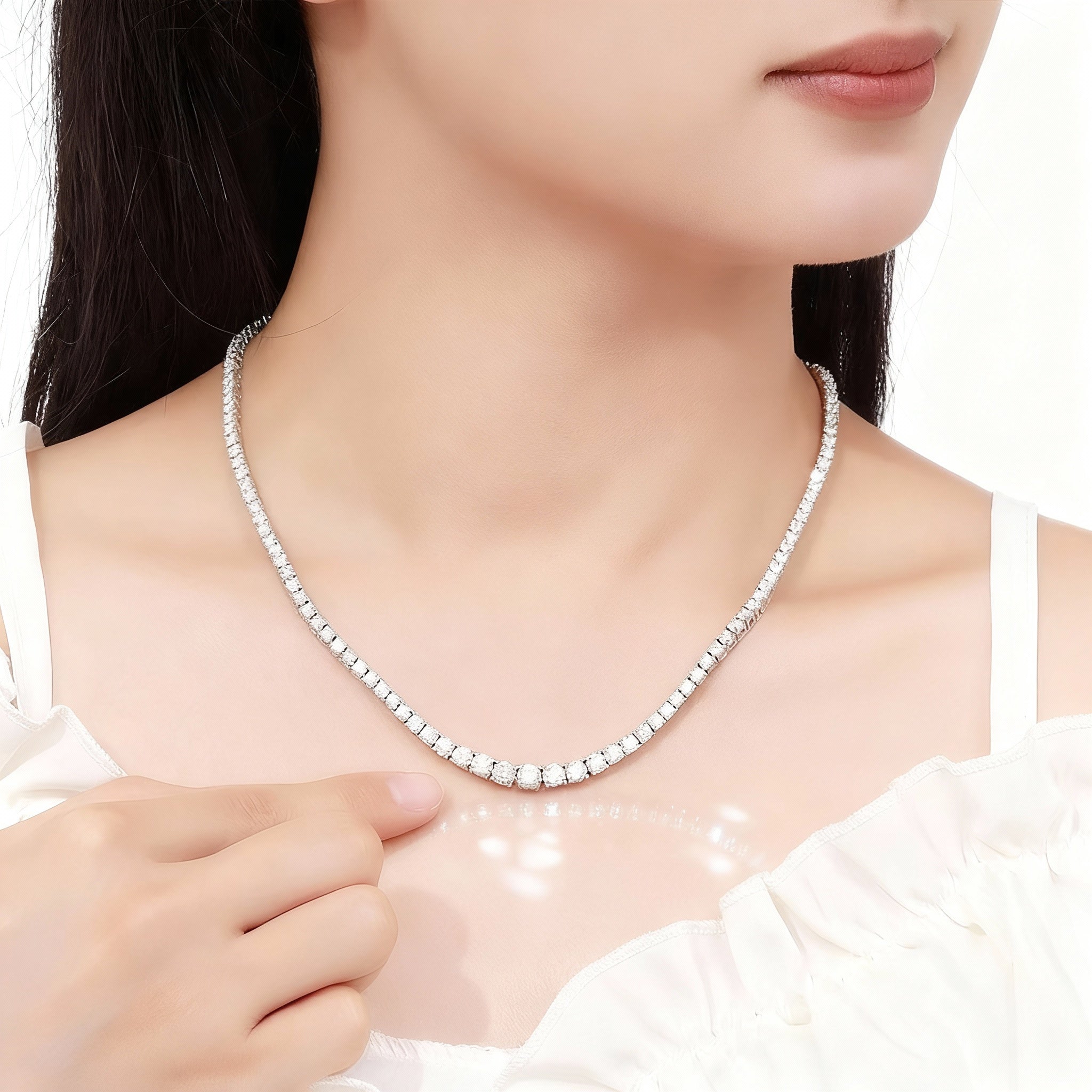 The Eternal Stream Tennis Necklace